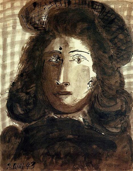Pablo Picasso Oil Paintings Woman With Hat Female Portraits